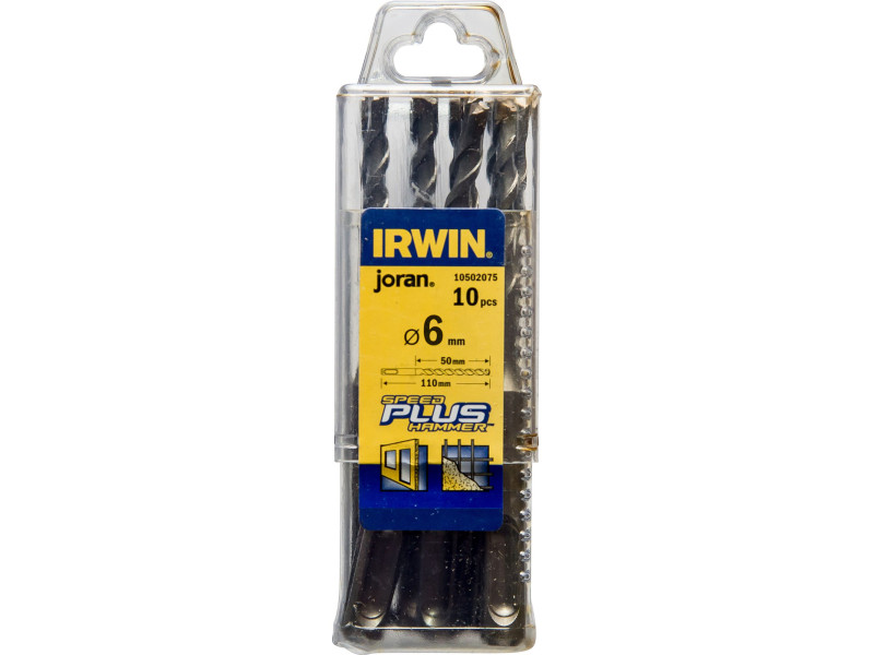 IRWIN Kőzetfúró 6 x 110/50 mm SDS-Plus (10 db) - Image 1