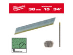 MILWAUKEE Finiselő szegek, D-fejű, galvanizált 15G 34° SC1 - 1,8 x 38 mm (2500 db)