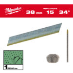 MILWAUKEE Finiselő szegek, D-fejű, galvanizált 15G 34° SC1 - 1,8 x 38 mm (2500 db)