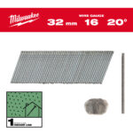 MILWAUKEE Finiselő szegek, fejnélküli, galvanizált 16G 20° SC1 - 1,35 x 32 mm (2000 db)