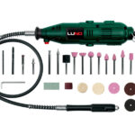 LUND Mini csiszoló135 W univerzális flexibilis szárral, tartozékokkal