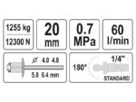 YATO Pneumatikus popszegecshúzó 1/4" 4,0 - 6,4 mm - Image 5
