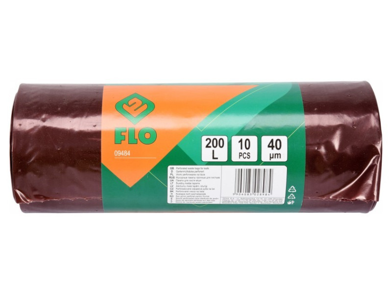 FLO Zöldhulladékgyűjtő zsák szellőző 200 liter 0,04 mm (10 db) - Image 1