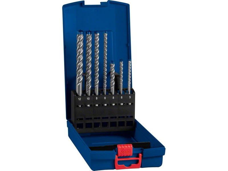 BOSCH EXPERT 7X Kőzetfúró készlet 7 részes négyélű SDS-Plus (5/6/8 x 115 mm; 6/8/10/12 x 165 mm) - Image 1