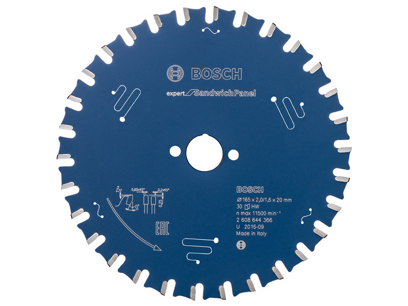 BOSCH Fűrésztárcsa szendvicspanelhez 165 x 20 x 2,0 mm / 30T Expert for Sand. Panel - Image 1