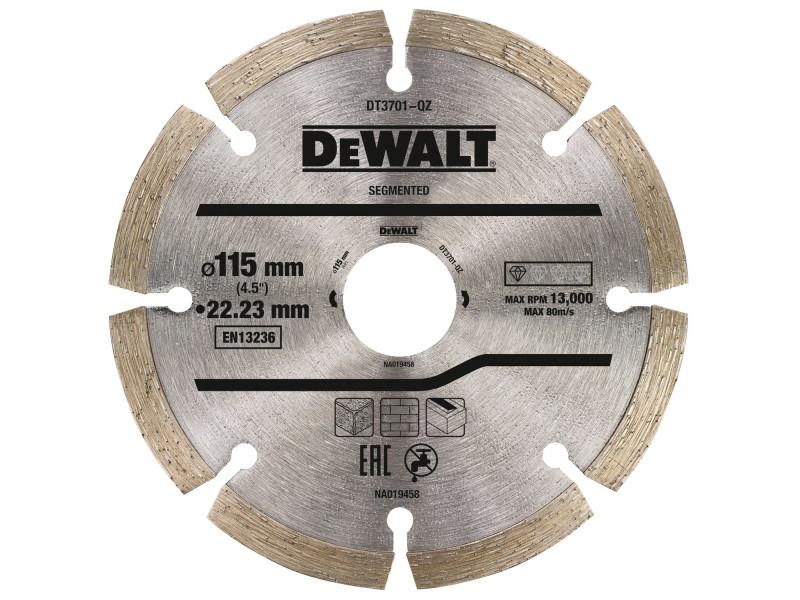DEWALT Gyémánt vágókorong univerzális 115 x 2,1 x 7,0 x 22,2 mm szegmentált - Image 1