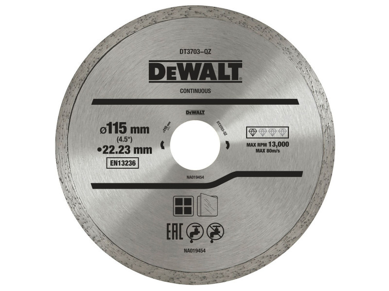 DEWALT Gyémánt vágókorong univerzális 115 x 1,6 x 5,0 x 22,2 mm folytonos - Image 1